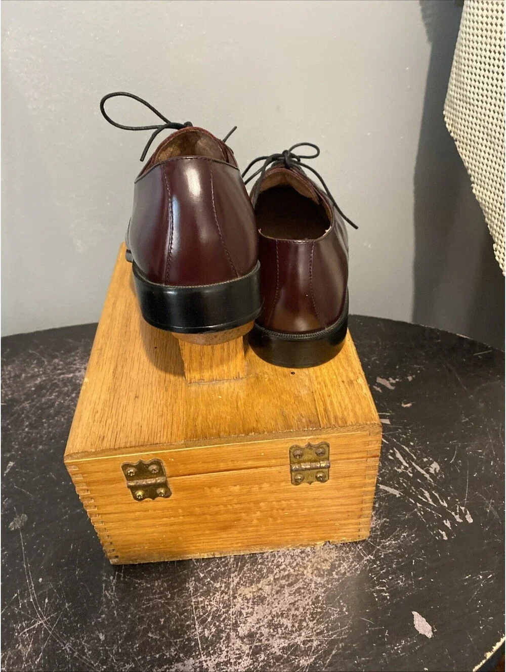 Bostonian 25039 First Flex Burgundy Leather Cap Toe Dress Shoe Men’s Size 8